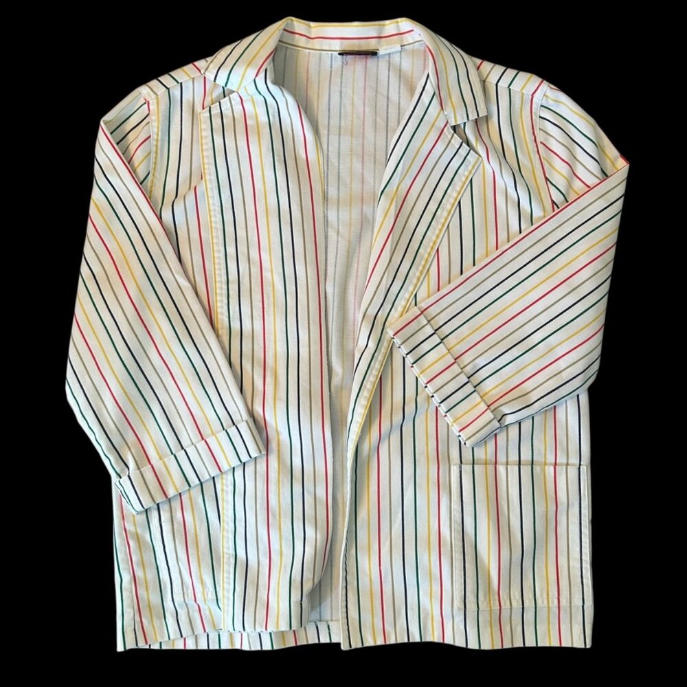 Vintage Par Four Sportswear Primary Color Striped Blazer 14